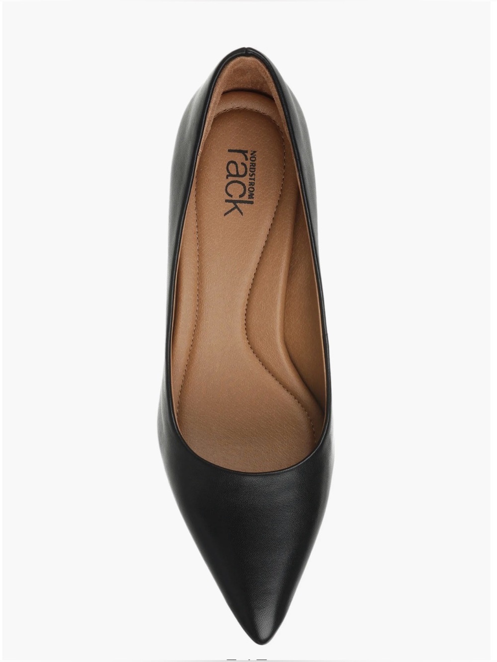 Nordstrom Black Pointed-Toe Genuine Leather - Picture 5 of 5